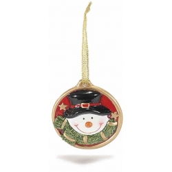 Christmas ornament, snowman, ceramic